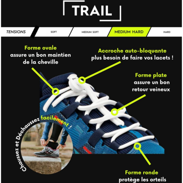 Lacets trail en silicone | Gorilla Tribe
