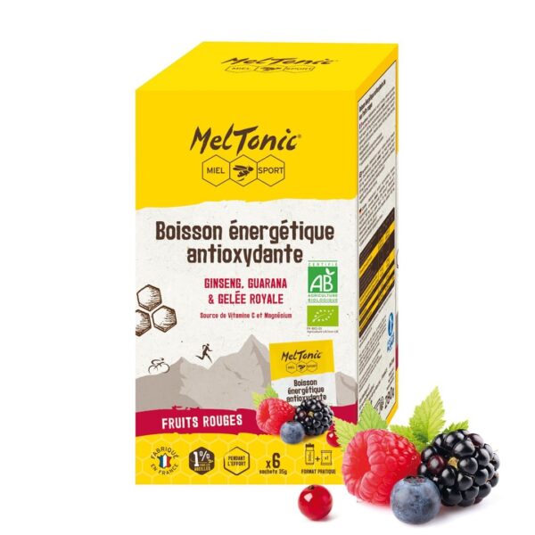 Boisson antioxydante Bio 6 Sachets de poudre de préparation - Meltonic fruits rouge