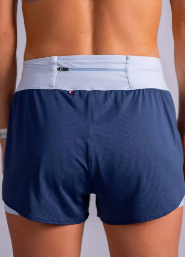 Muntanya.fr propose toute une gamme de produits adaptés pour les sportifs. Retrouvez les shorts femme Triloop de fabrication française. vue de dos détaillée