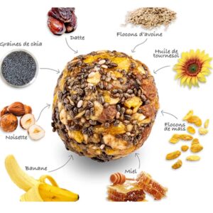 Energy Balls Banane Chocolat au lait Noisette | The Bee's Family-muntanya-equipement-vetement-running-trail-alimentation-made-in-france-homme-femme-magasin-tenue-jeu-de-société-gilet